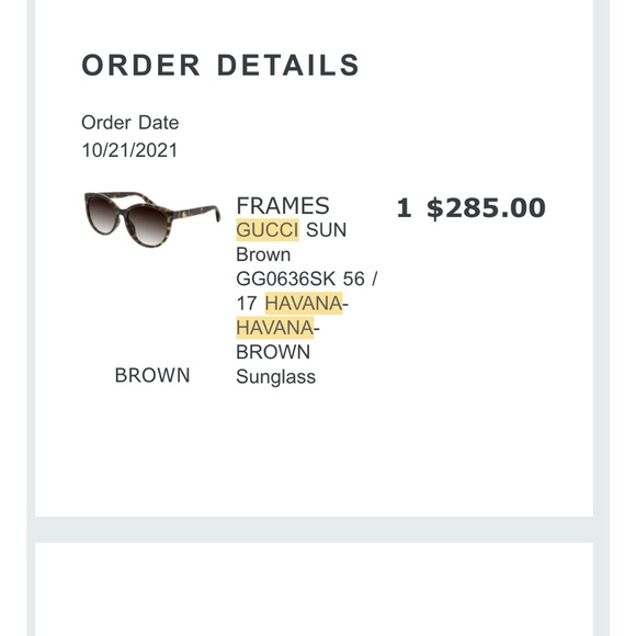 Gucci Havana Frame Brown Gradient Sunglasses - Picture 4 of 4